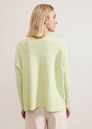 Phase Eight Kara Square Boxy Knitwear Light Green USA | 5706842-MT